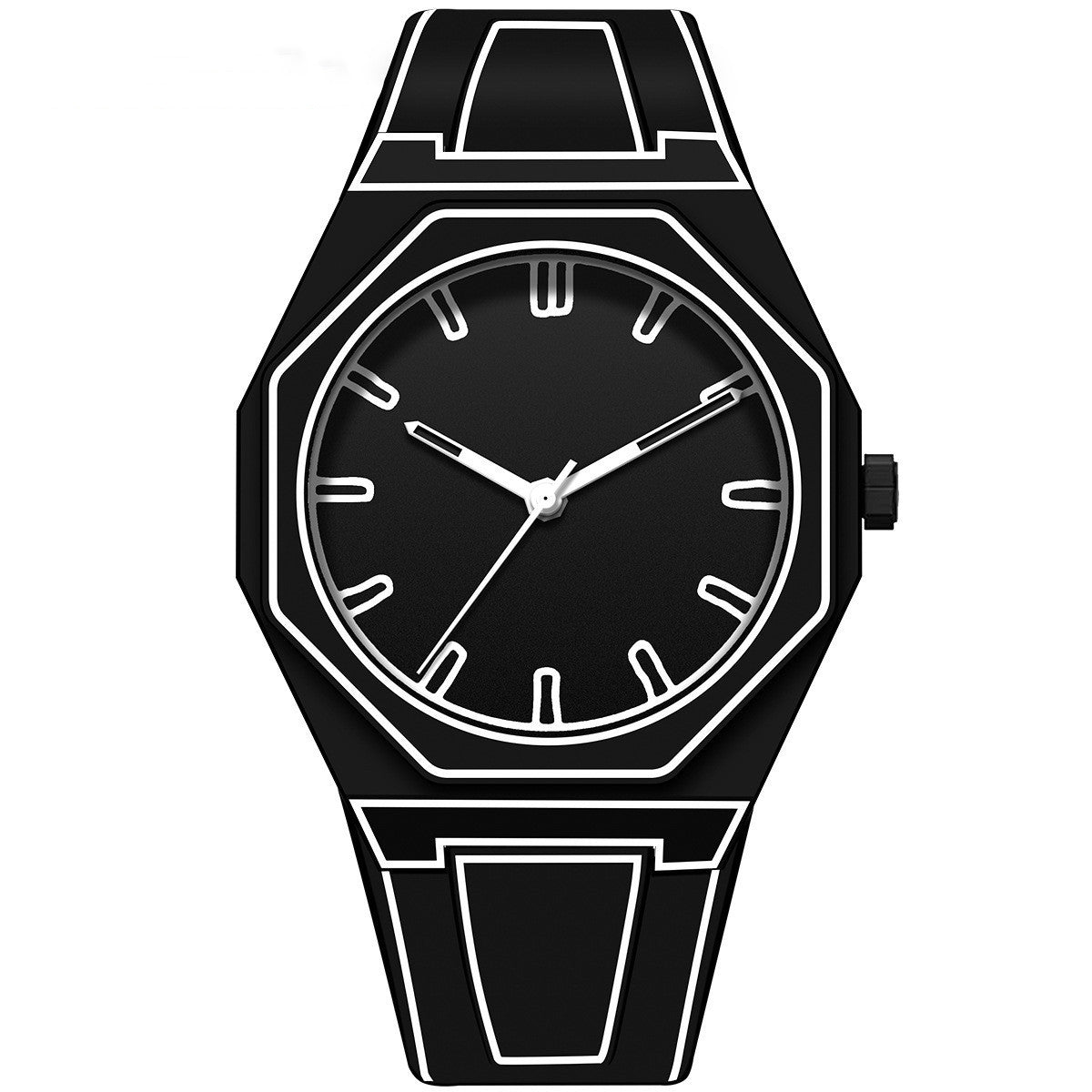 Men's Quartz Silicone Waterproof Watch