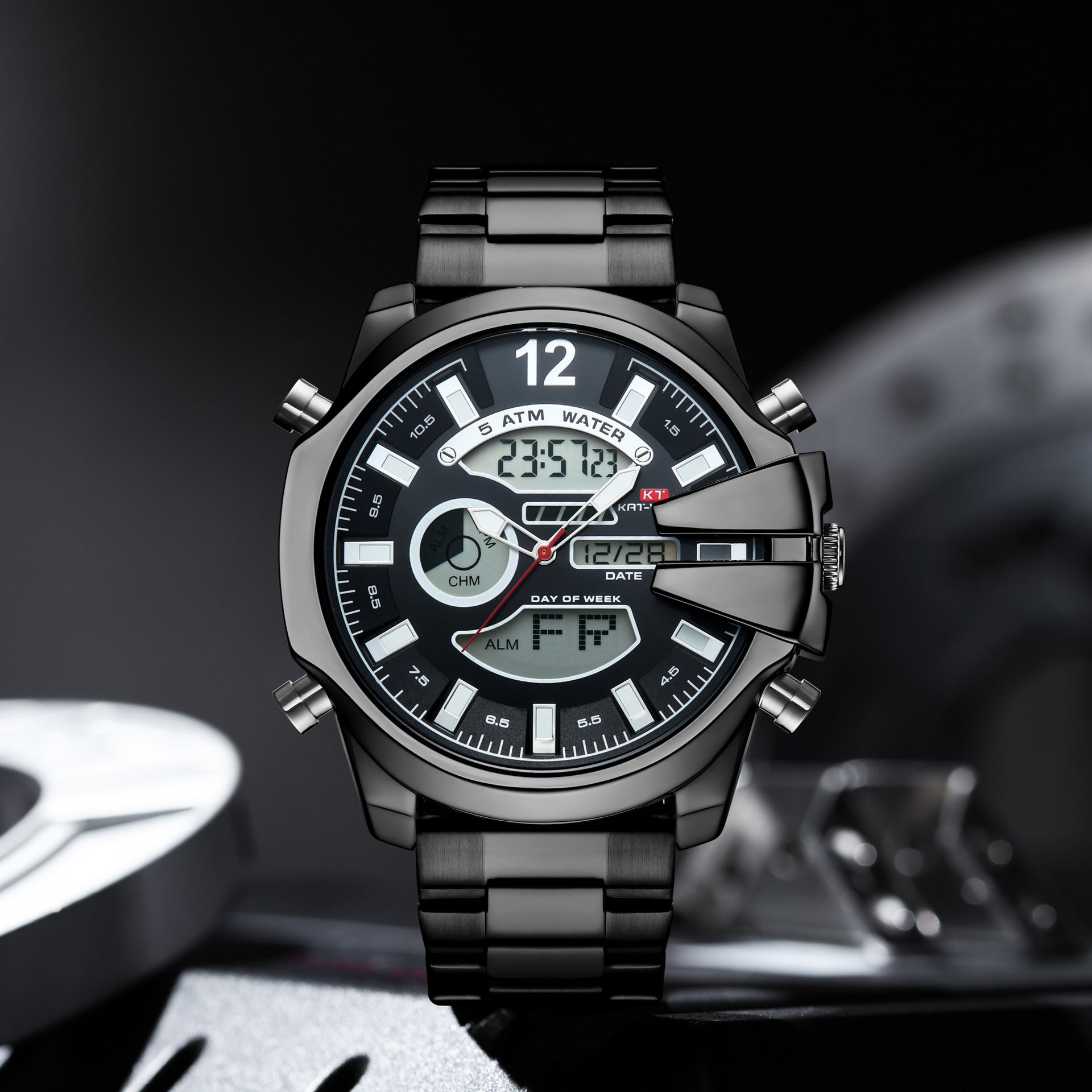Led Sports Steel Watch Waterproof