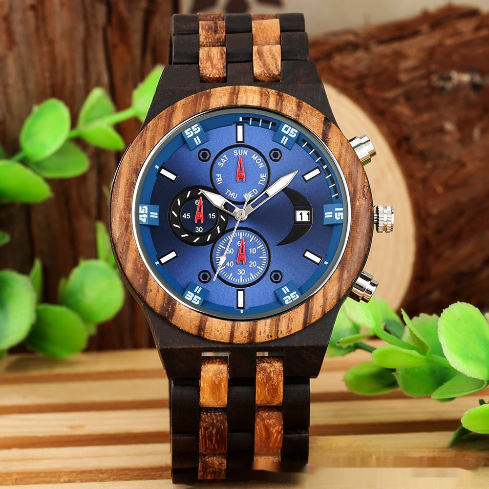 Multi-functional Band Quartz Watch