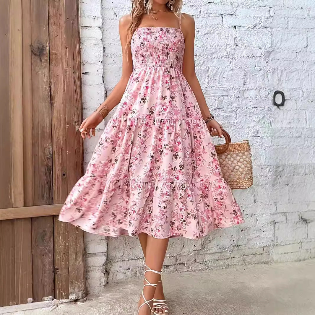 Floral Stitching Summer Dress