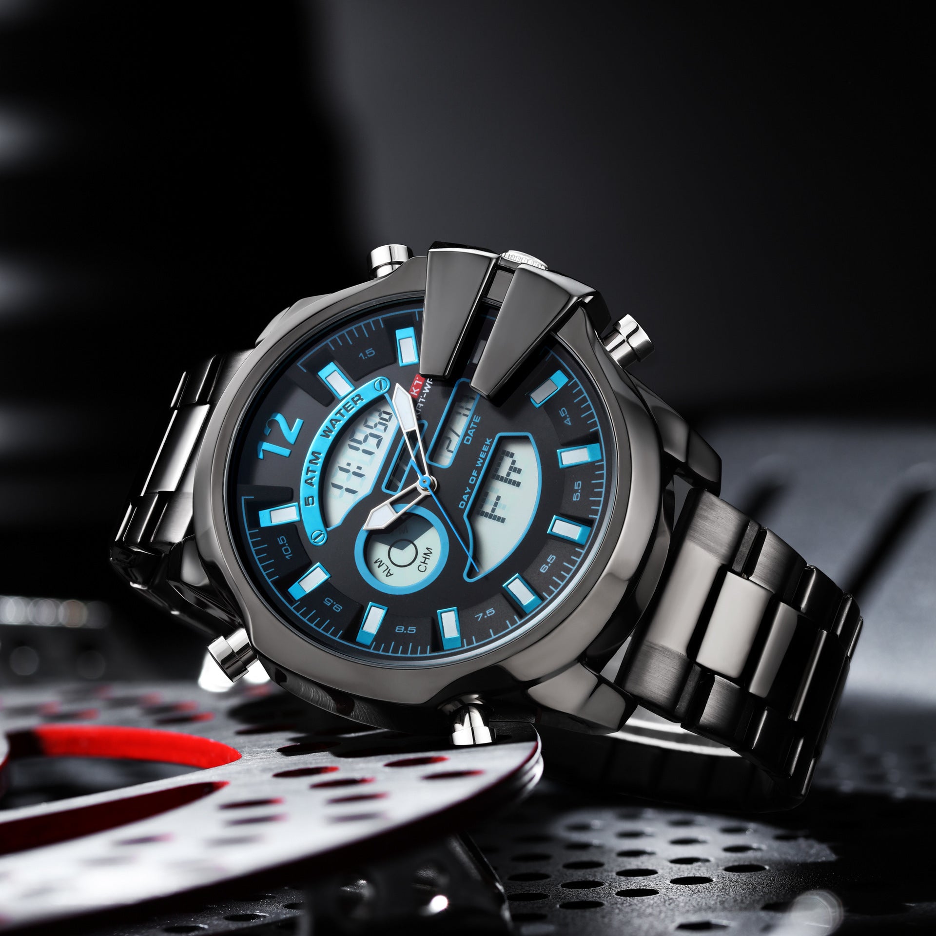 Led Sports Steel Watch Waterproof