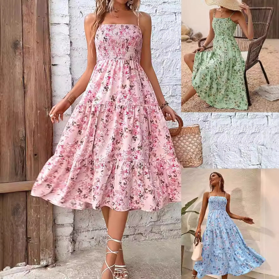 Floral Stitching Summer Dress