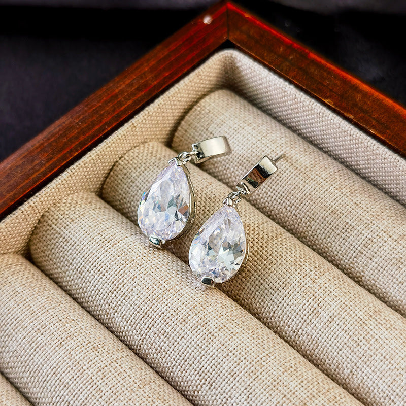 Zircon Pendant Earrings