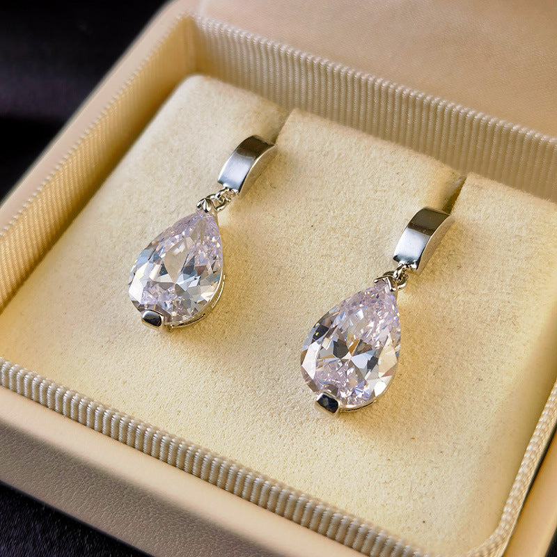 Zircon Pendant Earrings