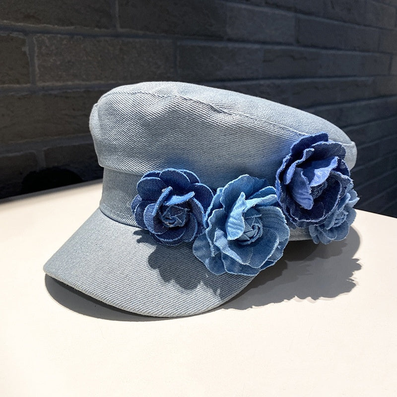 Denim Women's Flat-top Cap