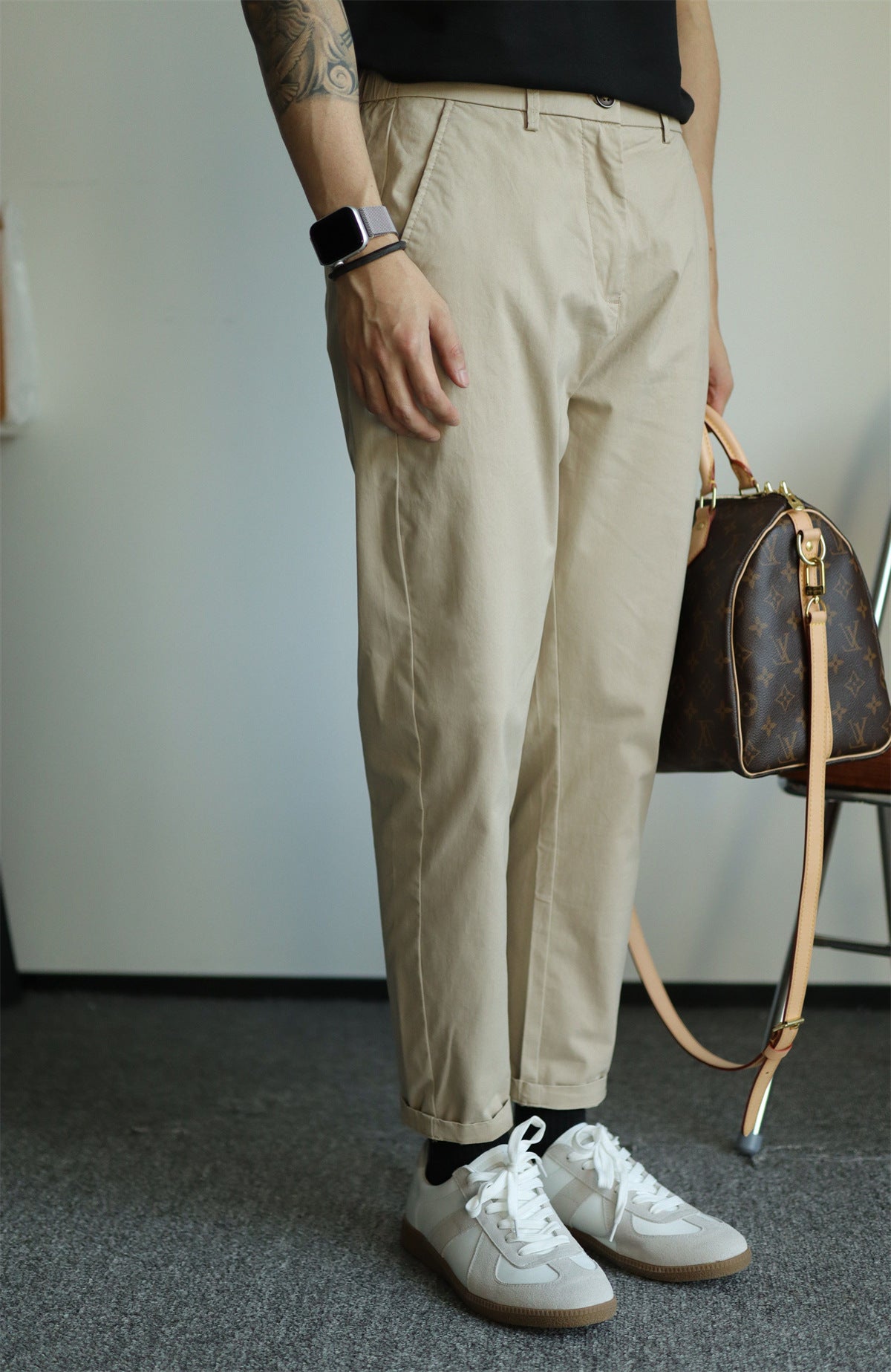 Men's Slim-fit Cropped Trousers