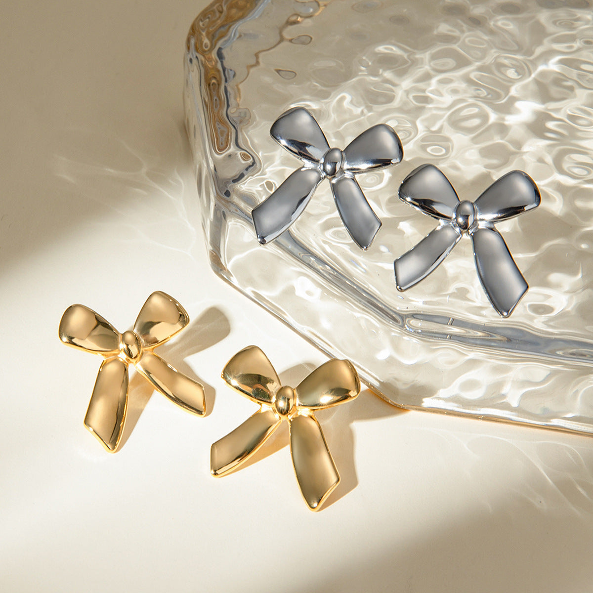 Stainless Steel Glossy Earrings